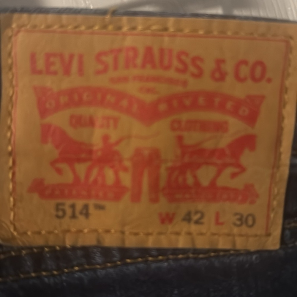 Levi's Blue Straight Jeans Classic Denim EA053 - Picture 2 of 6